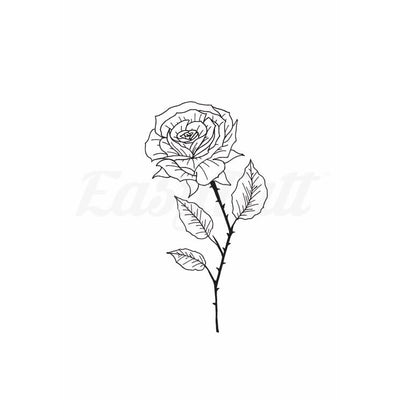 Simple Rose - Temporary Tattoo