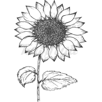 Sunflower - Temporary Tattoo