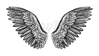 Open Wings - Temporary Tattoo