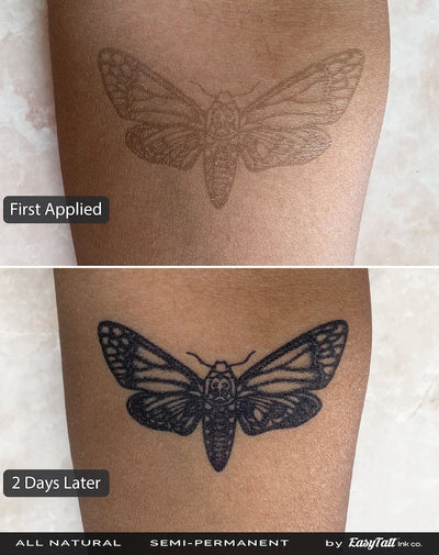 Delicate Moth - Semi-Permanent Tattoo