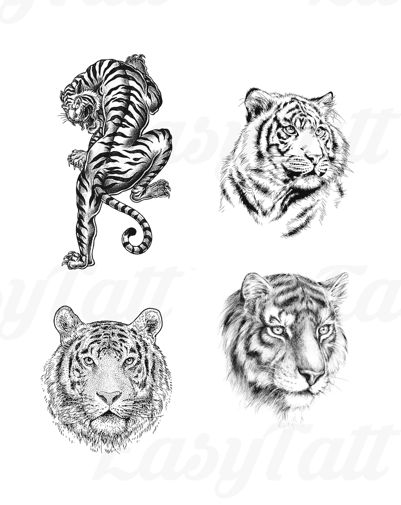 Tiger Style - Temporary Tattoos