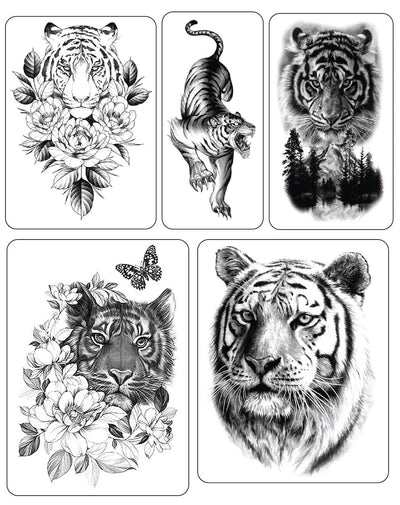 (XL Size) Tiger Style - Temporary Tattoos