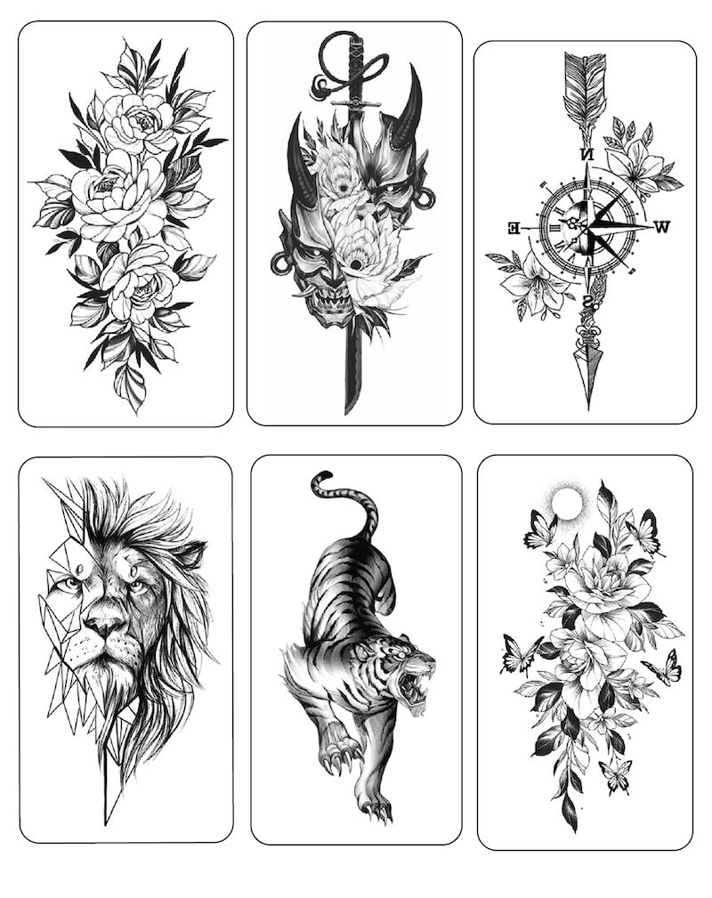 (XL Size) Top Sellers - Temporary Tattoos