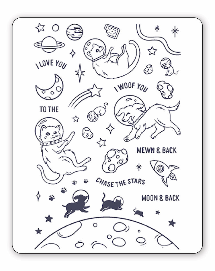 (14 Tattoos) To the Moon and Back - Semi-Permanent Tattoos