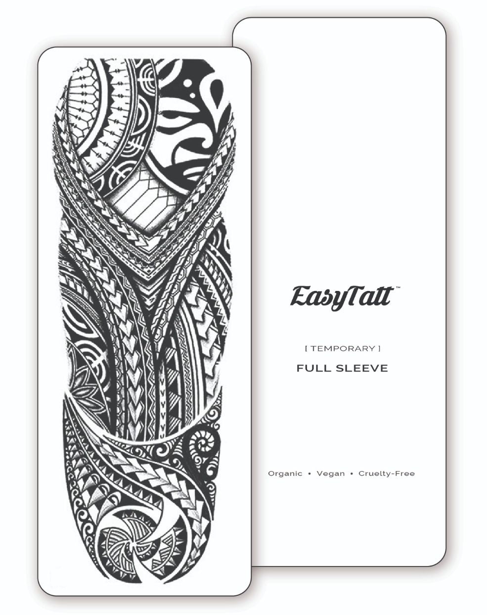 (Full Sleeve) Tribal - Temporary Tattoo