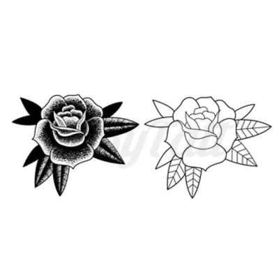 Two Roses - Temporary Tattoo