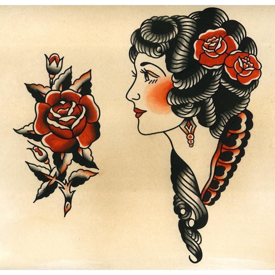 Vintage Sailor Jerry - Temporary Tattoo