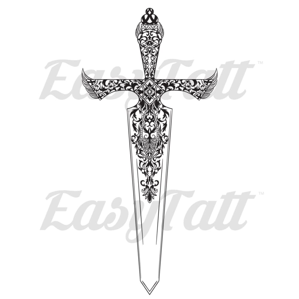 Vintage Sword - Temporary Tattoo