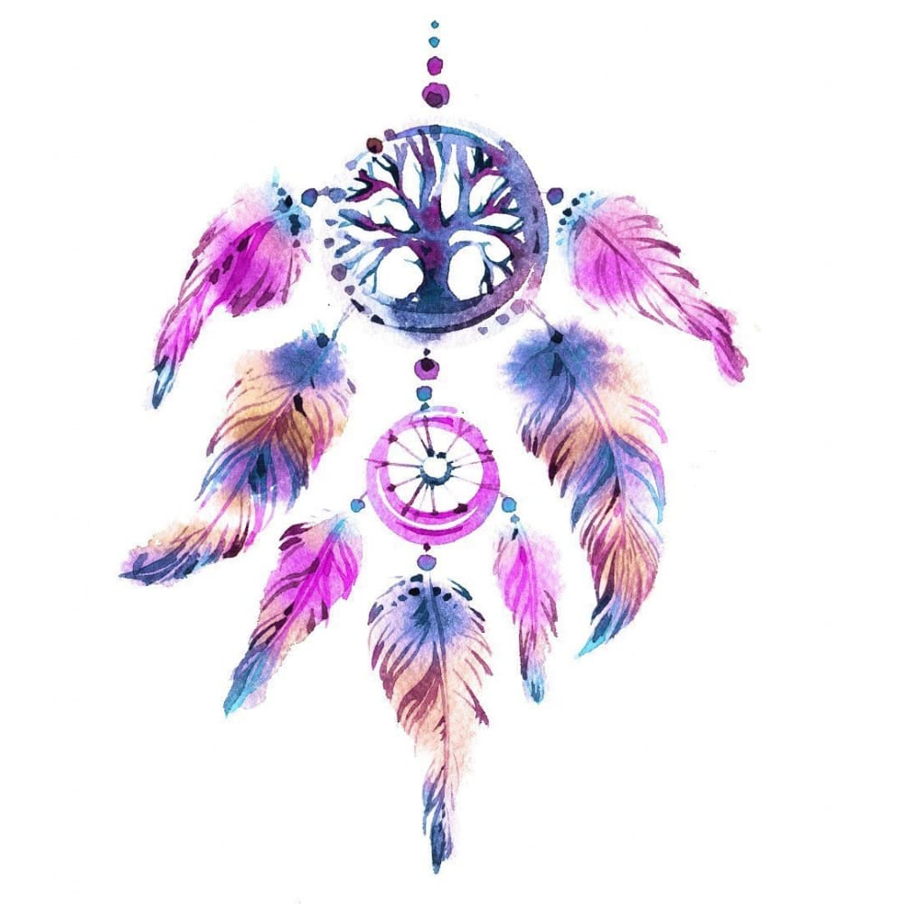 Watercolour Dreamcatcher - Temporary Tattoo