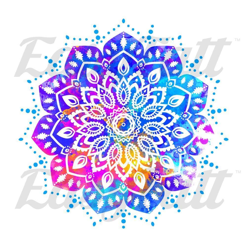 Watercolour Mandala - Temporary Tattoo