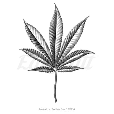 Weed Leaf - Temporary Tattoo