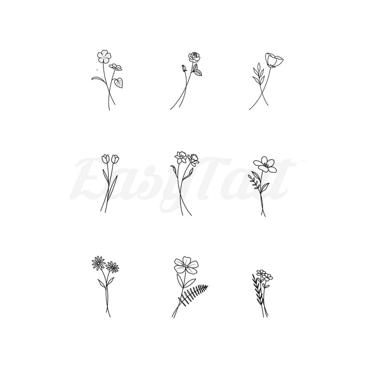 Wildflowers - Temporary Tattoo