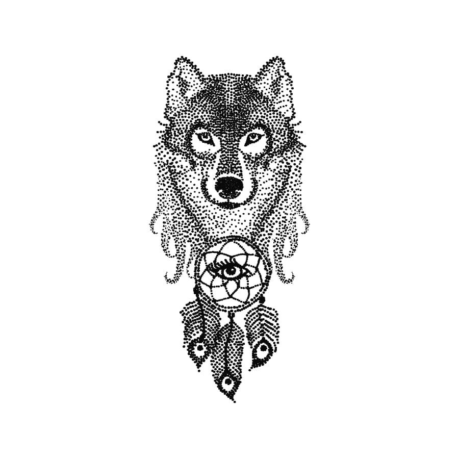 Wolf - Temporary Tattoo