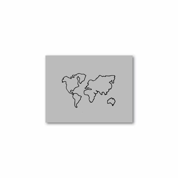 World Map - Single Stencil